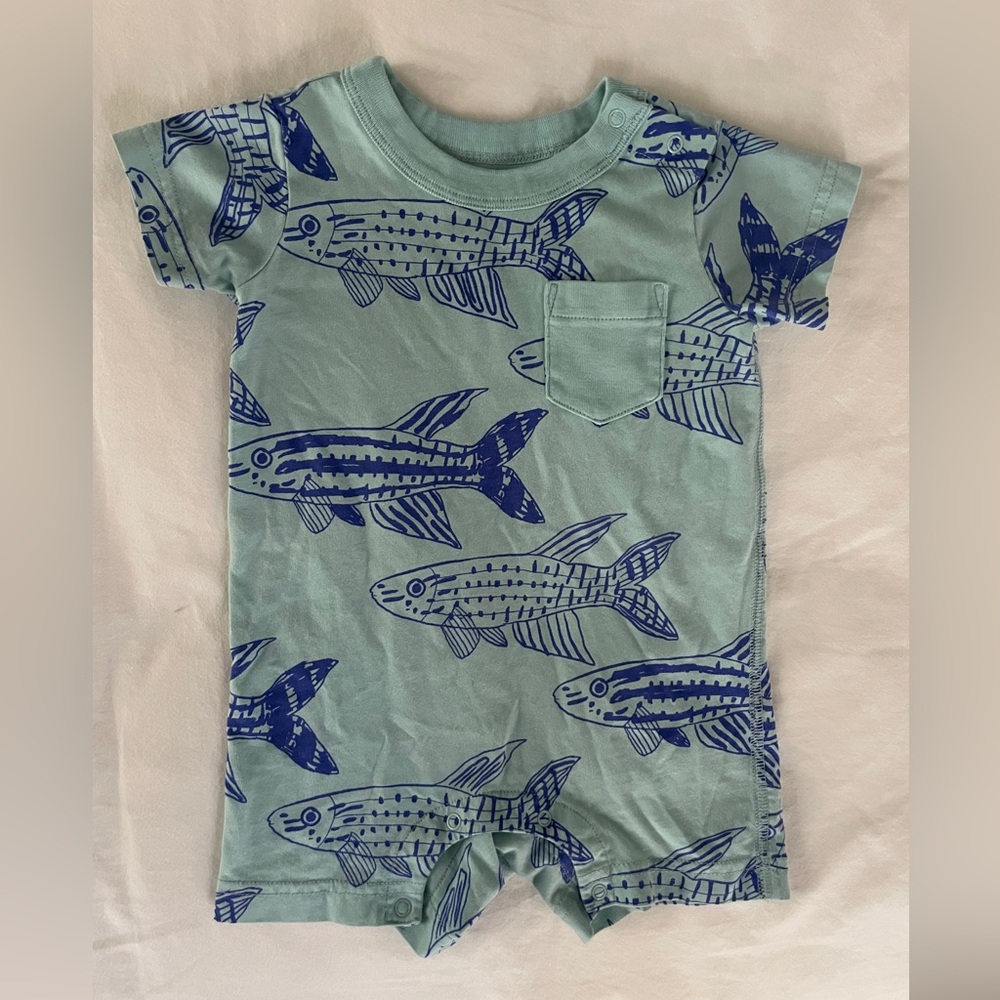 TEA Collection boys rompers size 9-12 months